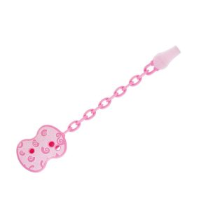   Cumitartó lánc rózsaszín 1 db ruhára csíptethető - Chicco