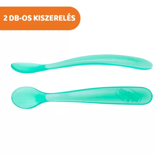Szilikon kanál hajlékony fejrésszel 2 db csúszásmentes fogás - Chicco