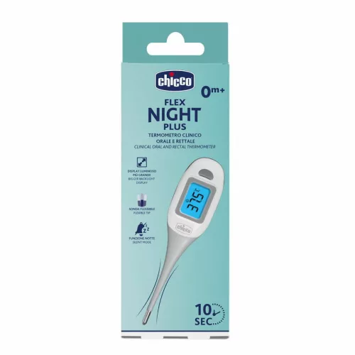 Flex Night Plus 10 mp klinikai hőmérő - éjszakai gyors mérés - Chicco