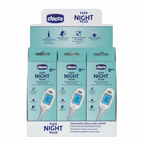 Flex Night Plus 10 mp klinikai hőmérő - éjszakai gyors mérés - Chicco