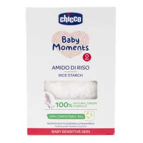   Rizskeményítő fürdető 250 gr - Sensitive Baby Moments 100% természetes formula - Chicco
