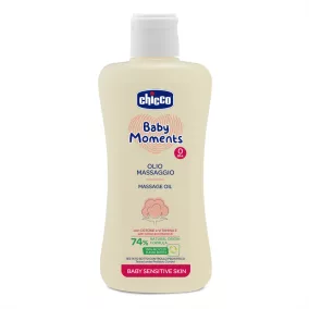   Babaolaj 200 ml -  sensitive Baby Moments gyapotmagolaj és E-vitamin - Chicco