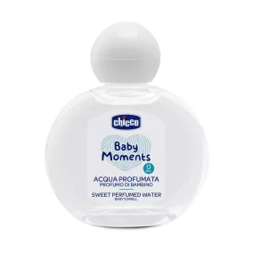   Édes illatos víz 100 ml Baby Moments alkoholmentes, babapúder illat - Chicco