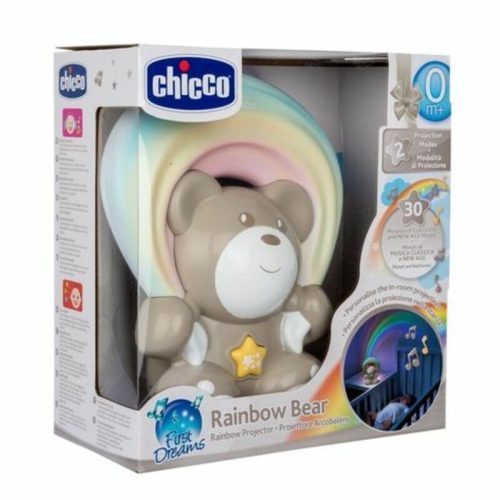 Chicco Rainbow Bear - Szivárvány maci zene-fény projektor - Neutral
