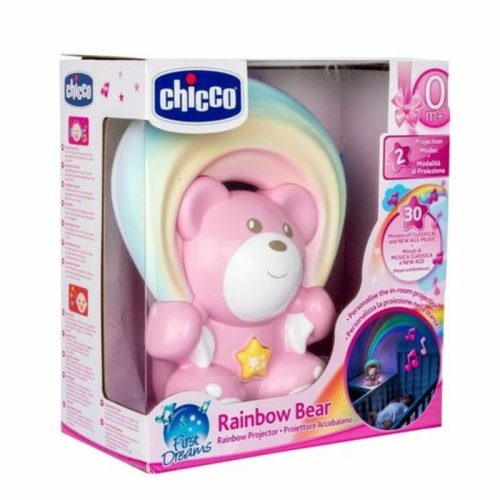 Chicco Rainbow Bear - Szivárvány maci zene-fény projektor - Rózsaszín