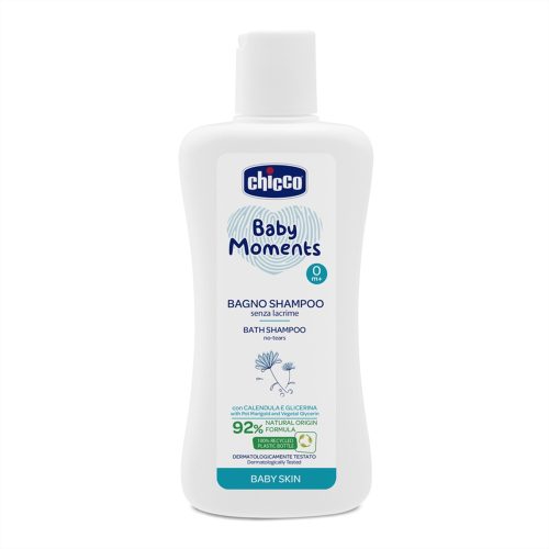 Fürdető & sampon 200 ml - könnymentes Baby Moments körömvirág és növényi glicerin - Chicco