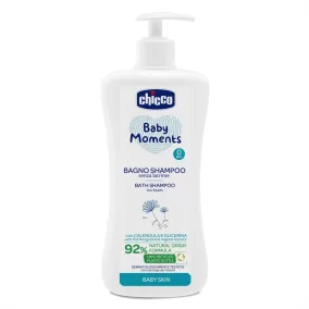   Fürdető & Sampon 750 ml - könnymentes Baby Moments körömvirággal és növényi glicerinnel - Chicco