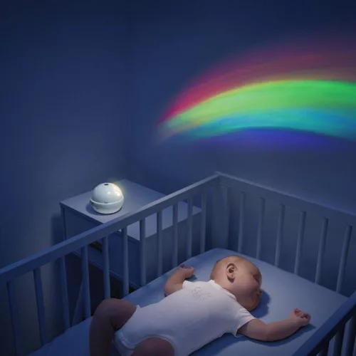 Rainbow Szivárvány zenélő forgó 3in1 kiságyjáték, projektor, éjjeli lámpa - Chicco