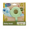 Baby Snail Eco+ bébicsiga rágókás textiljáték ökoanyagból - Chicco