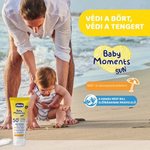 Ásványi Fényvédő krém SPF50+ (75 ml) UVA, UVB, INFRA sugárzás elleni nagyon magas védelem - Chicco