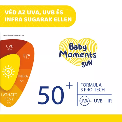 Fényvédő spray SPF 50+, 150 ml UVA, UVB, INFRA sugárzás elleni nagyon magas védelem - Chicco