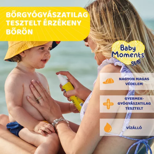 Fényvédő spray SPF 50+, 150 ml UVA, UVB, INFRA sugárzás elleni nagyon magas védelem - Chicco