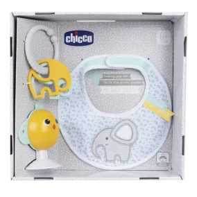   Feeding gift set - Étkezéshez ajándékszett előke-etetőszékjáték-rágóka - Chicco