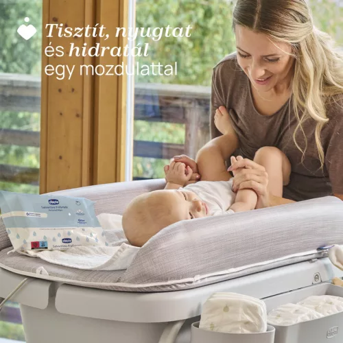 Törlőkendő illatos lótuszvizes 72 db érzékeny bőrre puhafedeles - Chicco