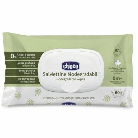   Törlőkendő Biológiailag lebomló 60 db illatmentes műanyagmentes - Chicco