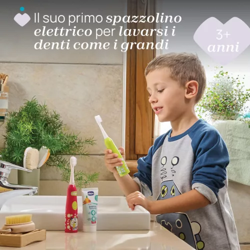 Elemes fogkefe rezgőfejjel 3év+ Tigris 2 db cserefejjel - Chicco