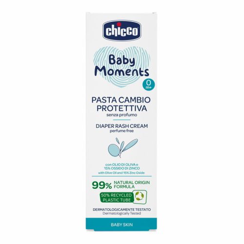 Popsikrém pelenkakiütés ellen 100 ml ,15% cink-oxid, illatmentes 99% természetes - Chicco