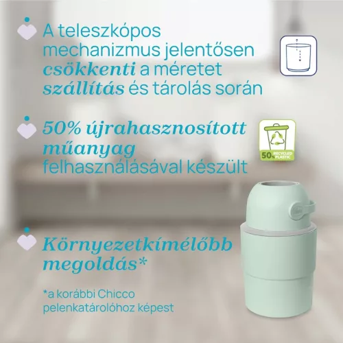 Teleszkópos pelenkatároló (15 db nejlonzsákkal) extra utántölt költség nélkül - Chicco