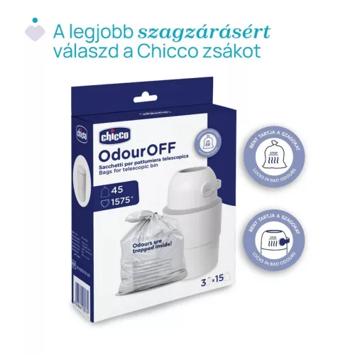 Teleszkópos pelenkatároló (15 db nejlonzsákkal) extra utántölt költség nélkül - Chicco
