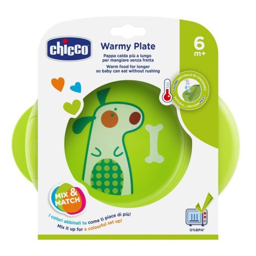Chicco Warmy plate melegentartó tányér- zöld