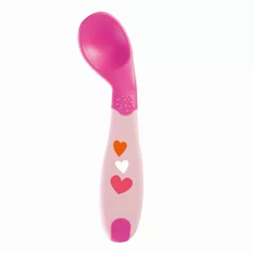   First Spoon jobbkezes önálló etetőkanál 8hó+ rózsaszín - Chicco