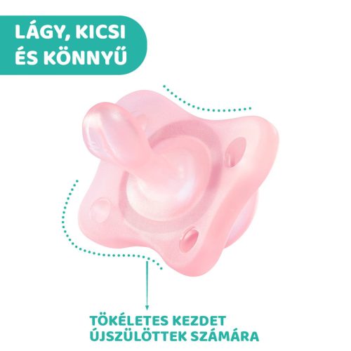 Mini Soft cumi 2-6 hó, 2 db rózsaszín - csupaszilikon - Chicco