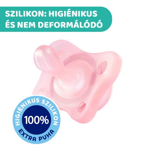 Mini Soft cumi 2-6 hó, 2 db rózsaszín - csupaszilikon - Chicco