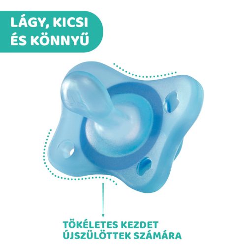 Mini Soft cumi 2-6 hó, 2 db kék - csupaszilikon - Chicco