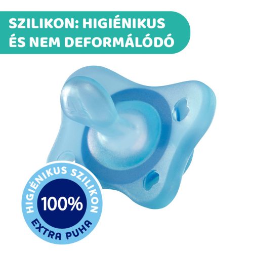Mini Soft cumi 2-6 hó, 2 db kék - csupaszilikon - Chicco