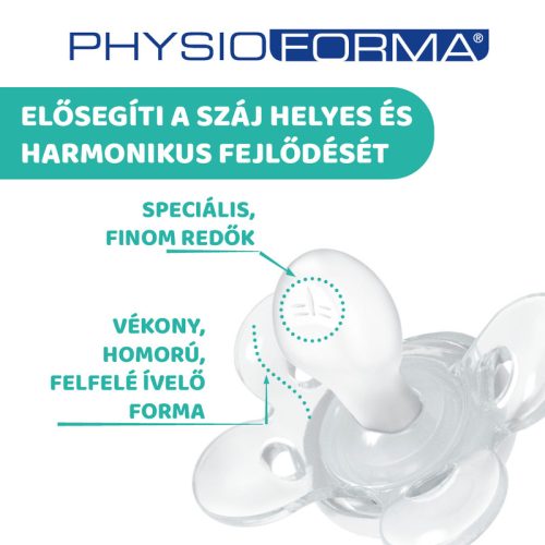 Physio Forma® Comfort szilikon cumi, 1db, 0-6 hó sterilizálható tok - Chicco