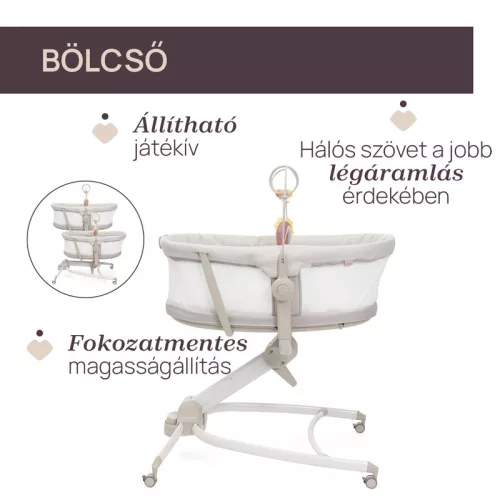 Baby Hug Armonia 4in1 bölcső-asztali szék 0 - 15 kg, 0- 36 hó - Chicco