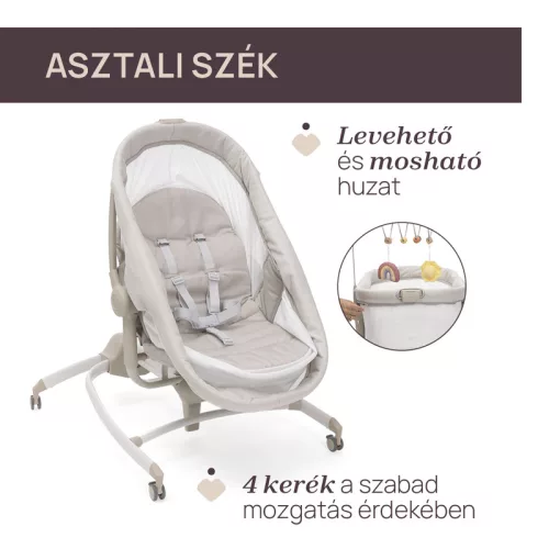 Baby Hug Armonia 4in1 bölcső-asztali szék 0 - 15 kg, 0- 36 hó - Chicco