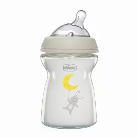   Natural Feeling 250 ml ÜVEG cumisüveg normál folyású etetőcumival - Chicco