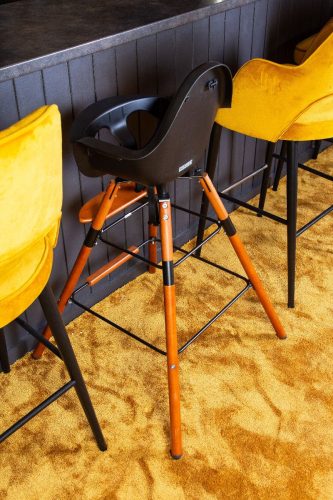 Childhome Evolu 2 Etetőszék - Állítható Magasság (50-75 Cm/*90 Cm) - Dió/Fekete