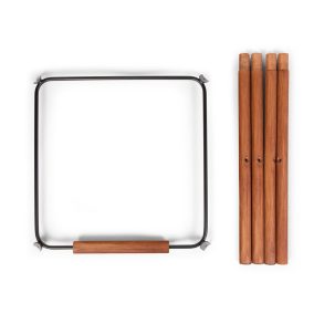   Childhome Evolu 2 Etetőszék Lábhosszabító + Footrest - Fa - Mogyoróbarna/Fekete-Kifutó!