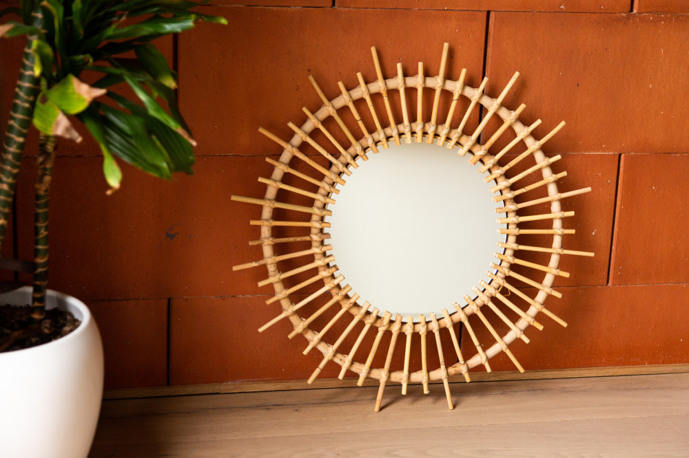 Childhome Nád Kerek Falitükör - 60 cm (CHMIRF60)