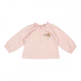 Little Dutch hosszú ujjú felső hímzéssel soft pink 62