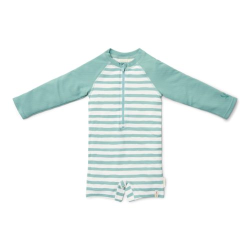 Little Dutch hosszú ujjú úszóoverál Stripes Surf Blue - 86/92