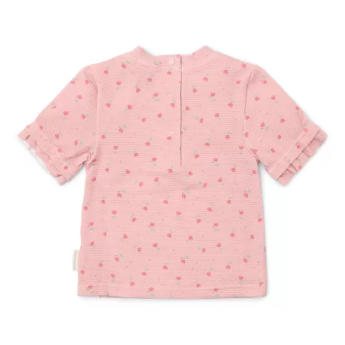 Little Dutch rövid ujjú úszó póló Sunny Flowers Blush - 86/92