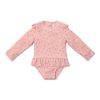 Little Dutch hosszú ujjú fürdőruha Sunny Flowers Blush - 86/92