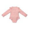 Little Dutch hosszú ujjú fürdőruha Sunny Flowers Blush - 86/92