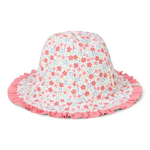 Little Dutch kifordítható strandsapka Sunny Flowers Multi-colour - 1-es méret