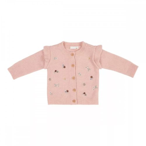 Little Dutch kötött kardigán kis virágok soft pink 86