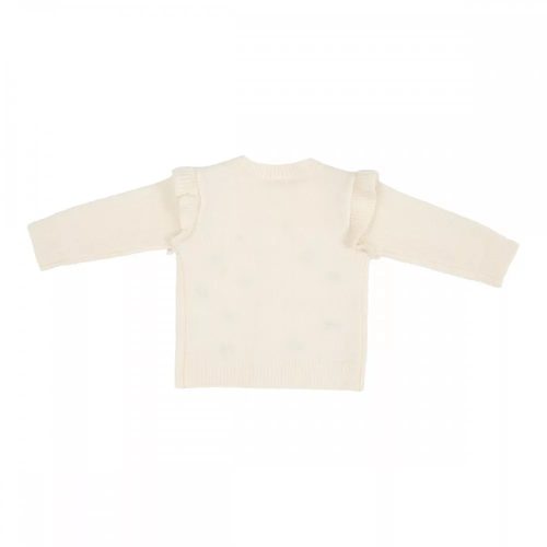 Little Dutch kötött kardigán kis virágok soft fehér 80