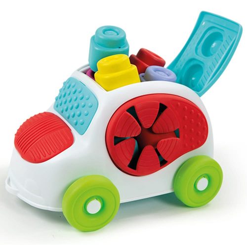 Clementoni Clemmy – 8 db Puha kocka, érzékelést fejlesztő autóstárolóval 6hó+