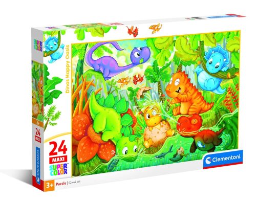 Clementoni Puzzle 24 darabos maxi - Vidám dínók