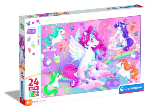 Clementoni Puzzle 24 darabos maxi - Mágikus unikornisok
