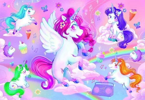 Clementoni Puzzle 24 darabos maxi - Mágikus unikornisok