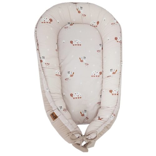 EKO Babafészek VELVET Méhek Bézs 90x60 cm