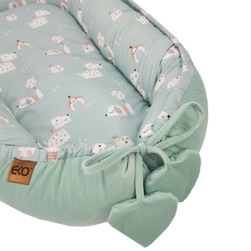 EKO Babafészek VELVET Dogs Mint 90x60 cm